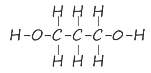 propane -1,3-diol displayed formula